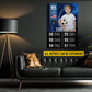 Personalized Soccer Statistics Canvas Painting, Customized Soccer Fans Card Wall Art Decor, Poster Gift For Soccer Lovers