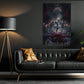Halloween Ballet Canvas Painting, Candlelight Waltz Wall Art Decor, Spooky Season Poster Gift For Ballet Lovers