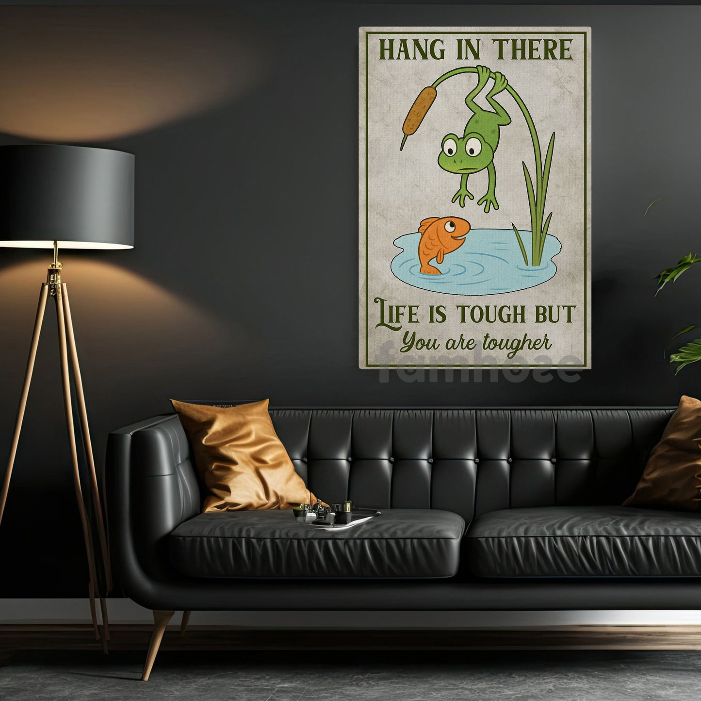 Funny Canvas Painting, Hang In There Wall Art Decor, Poster Gift To Decor House Or Office