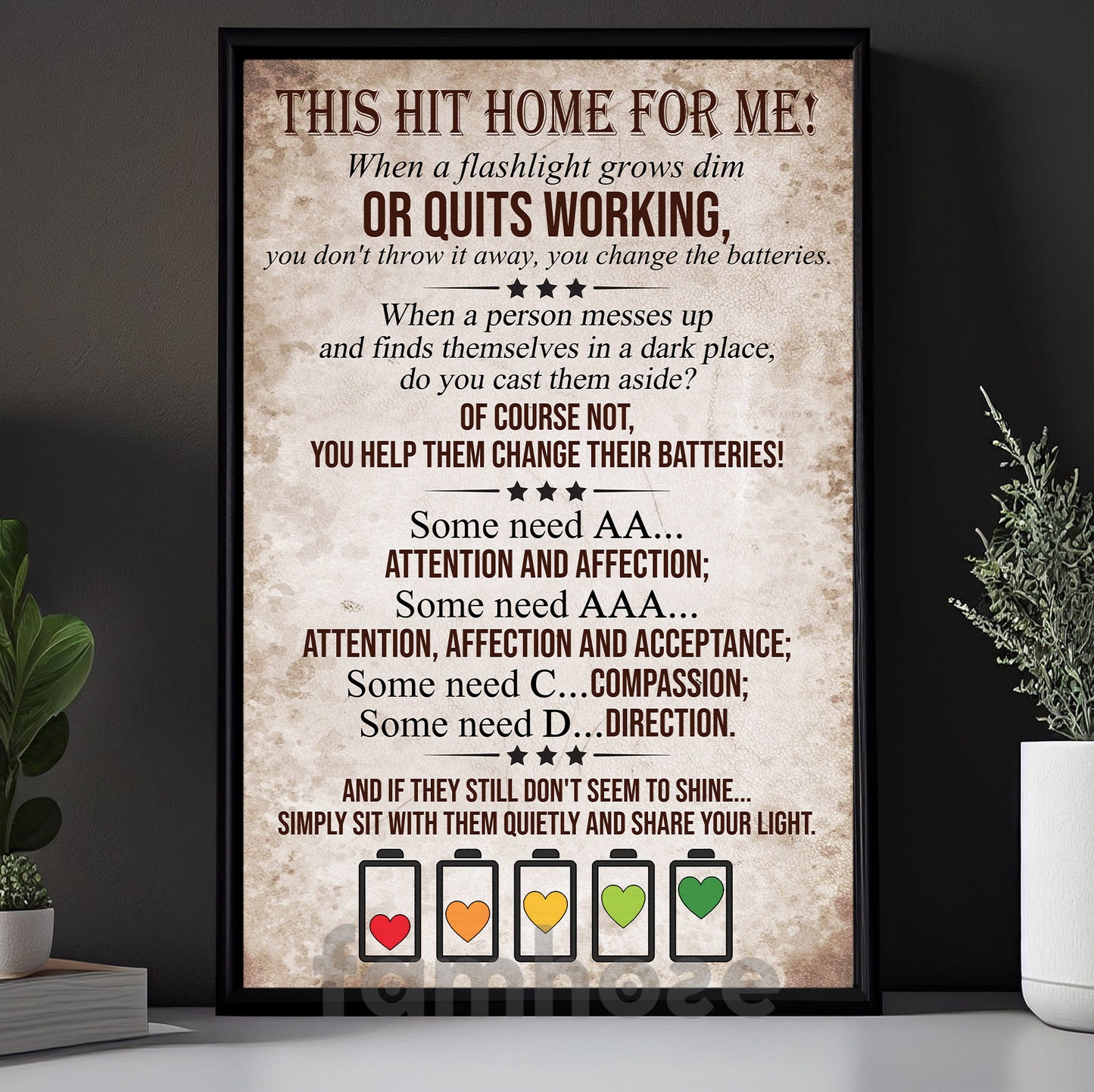 Meaningful Quote Canvas Painting, This Hit Home For Me Wall Art Decor, Poster Gift