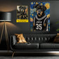 Personalized Basketball Dog Canvas Painting, Your MVP Has Four Paws, Starry Night Wall Art Decor, Poster Gift For Dog Lover, Basketball Lover
