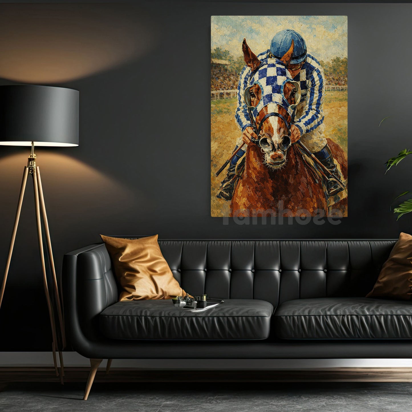 Secretariat Horse Canvas Painting, 1973 Triple Crown Champion Thoroughbred Derby Wall Art Decor, Poster Gift For Horse Racing Lovers, Fan Of Kentucky Derby
