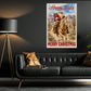 Christmas Trails Cowboy Quote Canvas Painting, Happy Trails And A Merry Christmas Wall Art Decor, Xmas Poster Gift For Cowboys