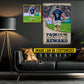 Motivational Personalized Rugby Man Canvas Painting, Pain Is The Price Sport Wall Art Decor, Poster Gift For Rugby Lovers