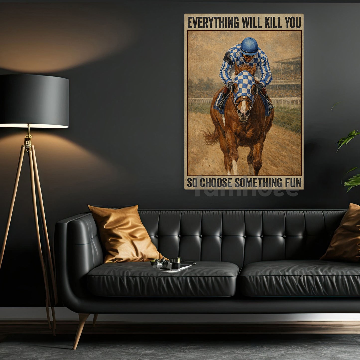 Secretariat Canvas Painting, 1973 Triple Crown Champion Everything Will Kill You Wall Art Decor, Poster Gift For Horse Racing Lovers