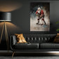 Santa's Off-Season Ice Hockey Star, Christmas Canvas Painting, Xmas Wall Art Decor - Christmas Poster Gift For Hockey Lovers
