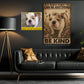 Funny Quote Personalized Dog Canvas Painting, In A World Where You Can Be Anything Wall Art Decor, Poster Gift For Dog Lover