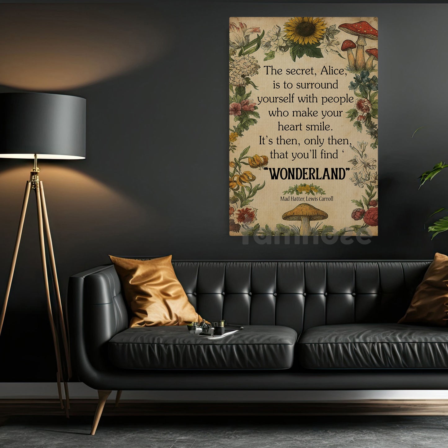 Christmas Quote Canvas Painting, You'll Find Wonderland Wall Art Decor Xmas Poster Gift To Decor House Or Office