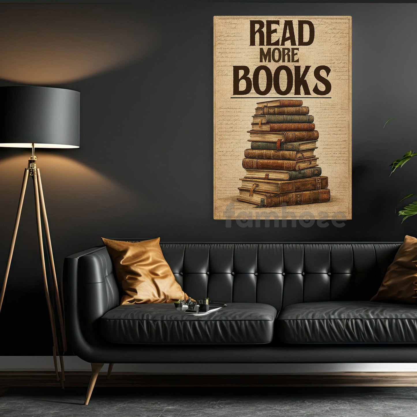 Reading Book Canvas Painting, Read More Books Wall Art Decor, Poster Gift For Reading Lovers