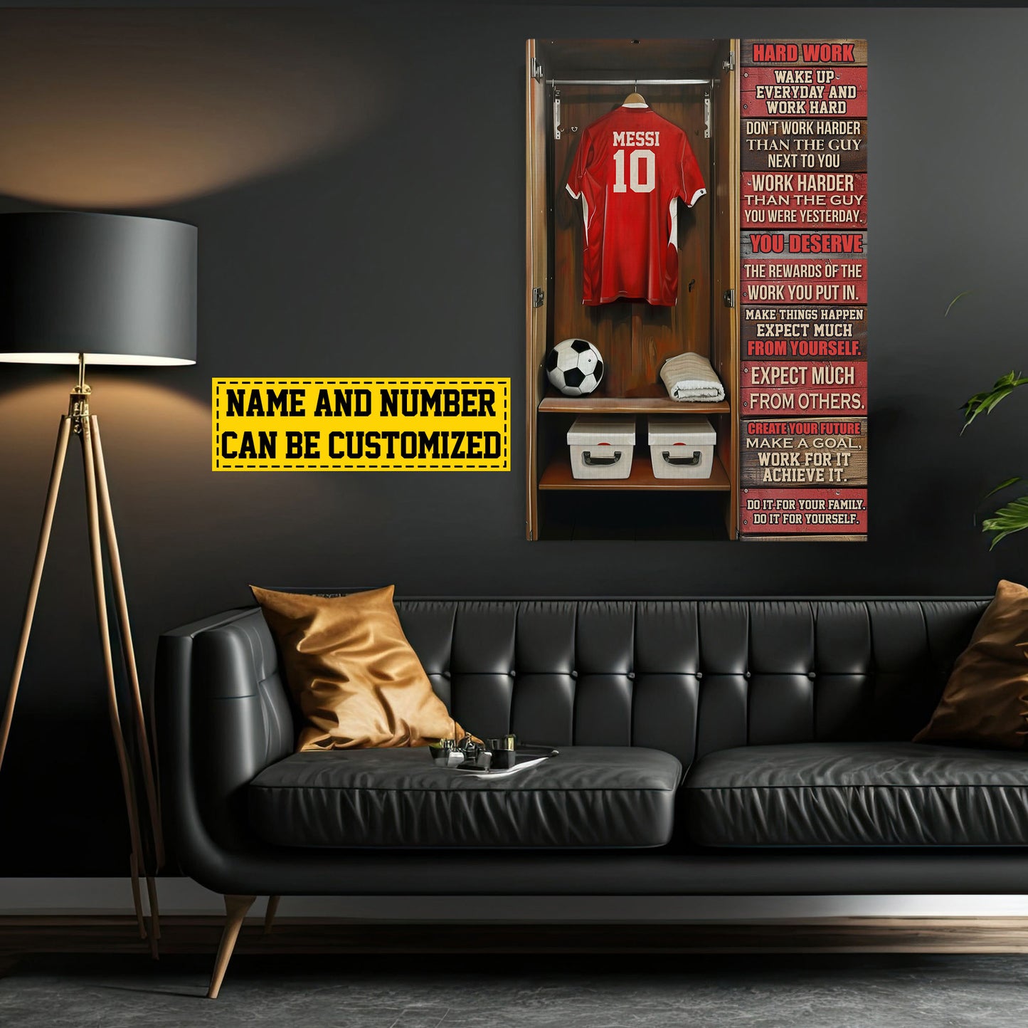 Personalized Soccer Canvas Painting, Do It For Your Family And Yourself, Sport Wall Art Decor, Poster Gift For Soccer Lovers