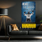 Personalized Hockey Man Canvas Painting, Heart Is What Separates Sport Wall Art Decor, Poster Gift For Hockey Lover