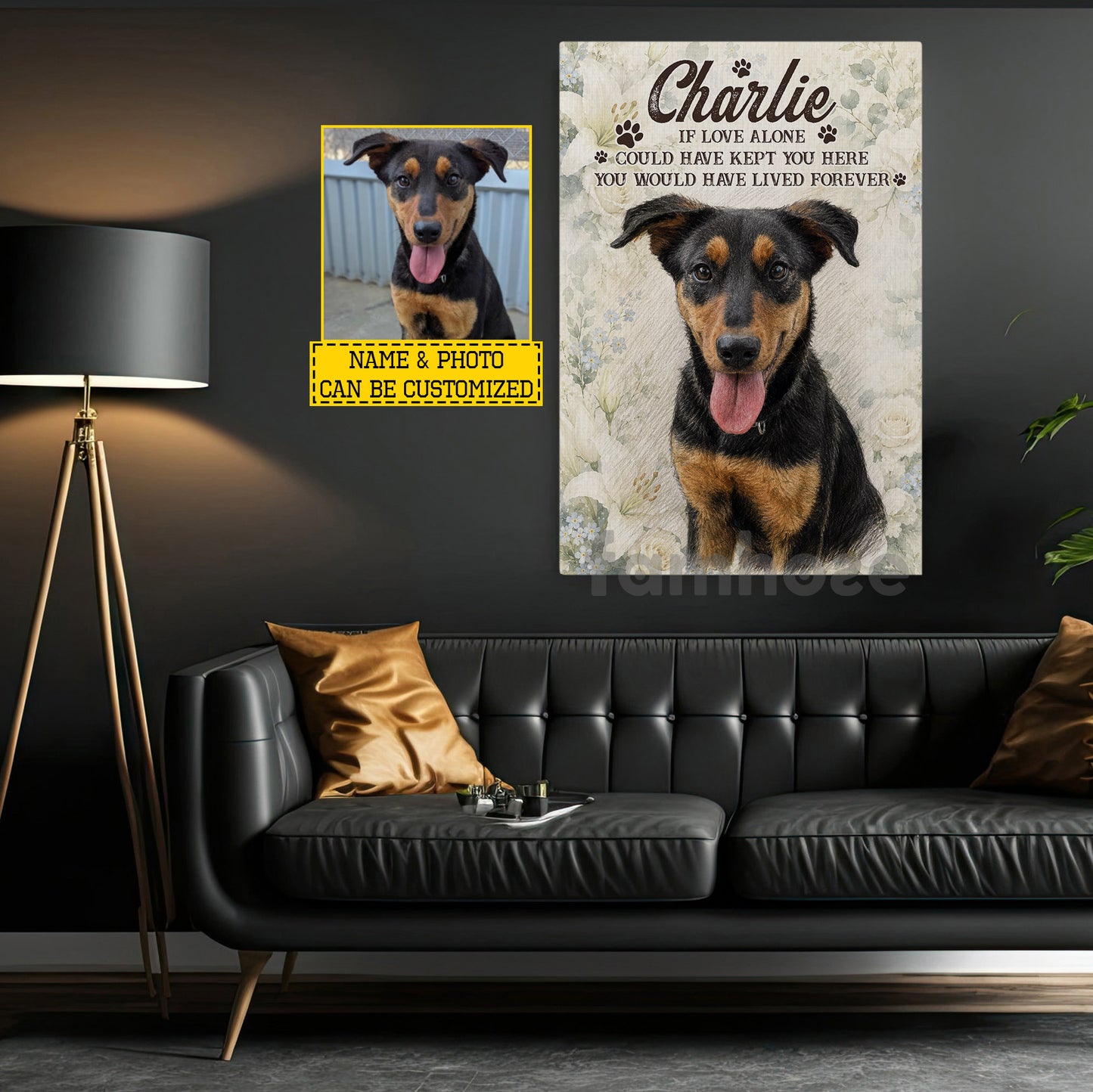 Personalized Dog Loss Keepsake & Memories Canvas Painting, You Would Have Lived Forever Wall Art Decor, Poster Gift For Dog Lover
