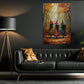 Autumn's Magical Muses, Witches Canvas Painting, Spooky Season Wall Art Decor, Halloween Poster Gift For Witch Lovers
