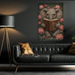 Cute Reading Elephant Canvas Painting, Bookworm Elephant Wall Art Decor, Poster Gift For Reading Lovers