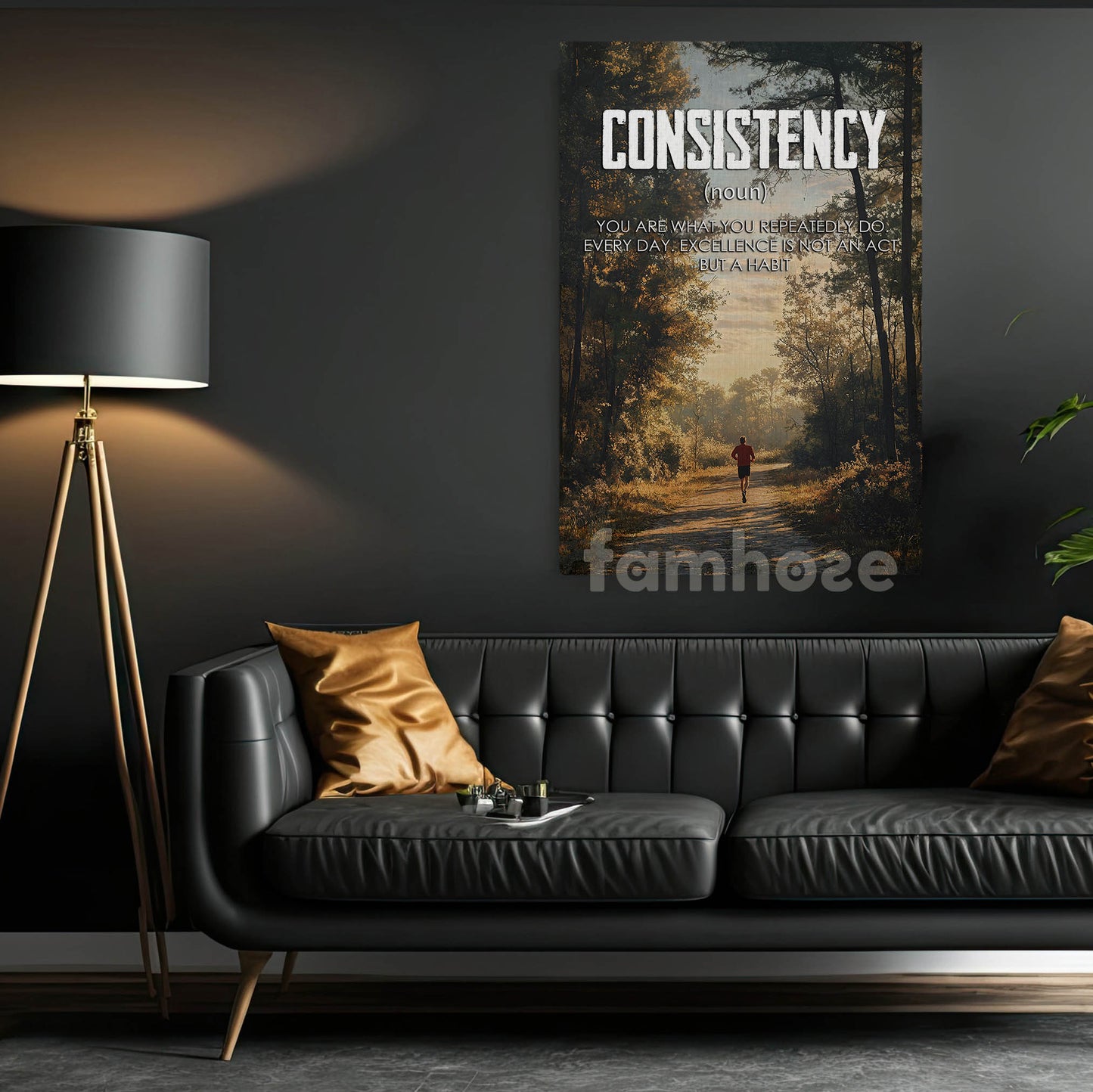 Consistency You Are What You Repeatedly Do, Motivational Wall Art Decor, Inspirational Canvas Painting, Poster Gift for Decoring Office, Living Room, or Workspace