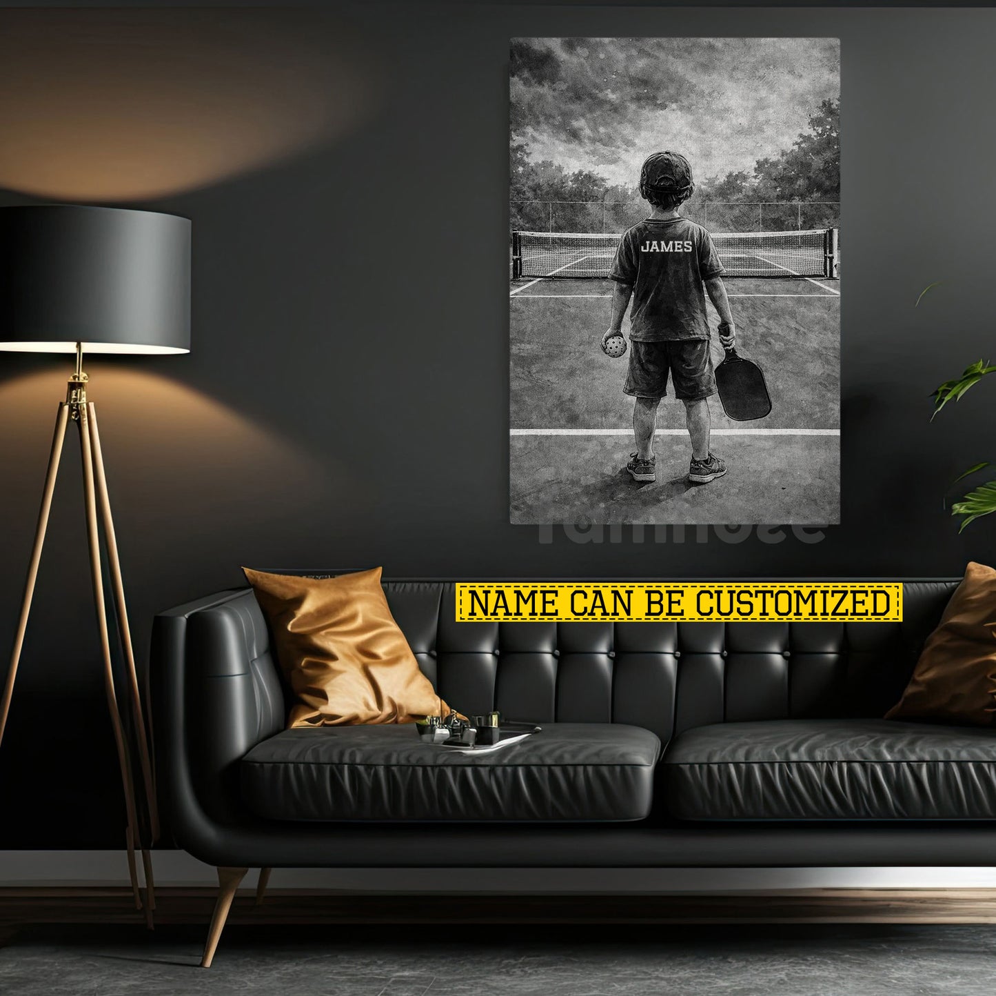 Personalized Pickleball Boy Kid Canvas Painting, Every Champion Starts Here Sport Wall Art Decor, Poster Gift For Pickleball Lover