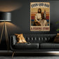 Funny Jesus Fishing Canvas Painting, Even God Has A Fishing Story Wall Art Decor, Poster Gift For Christian, Fishing Lover