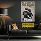Romantic Personalized Baseball Couple Canvas Painting, I'll Always Be Your Biggest Fan Sports Wall Art Decor, Valentine's Day Poster Gift For Baseball-Loving Couple