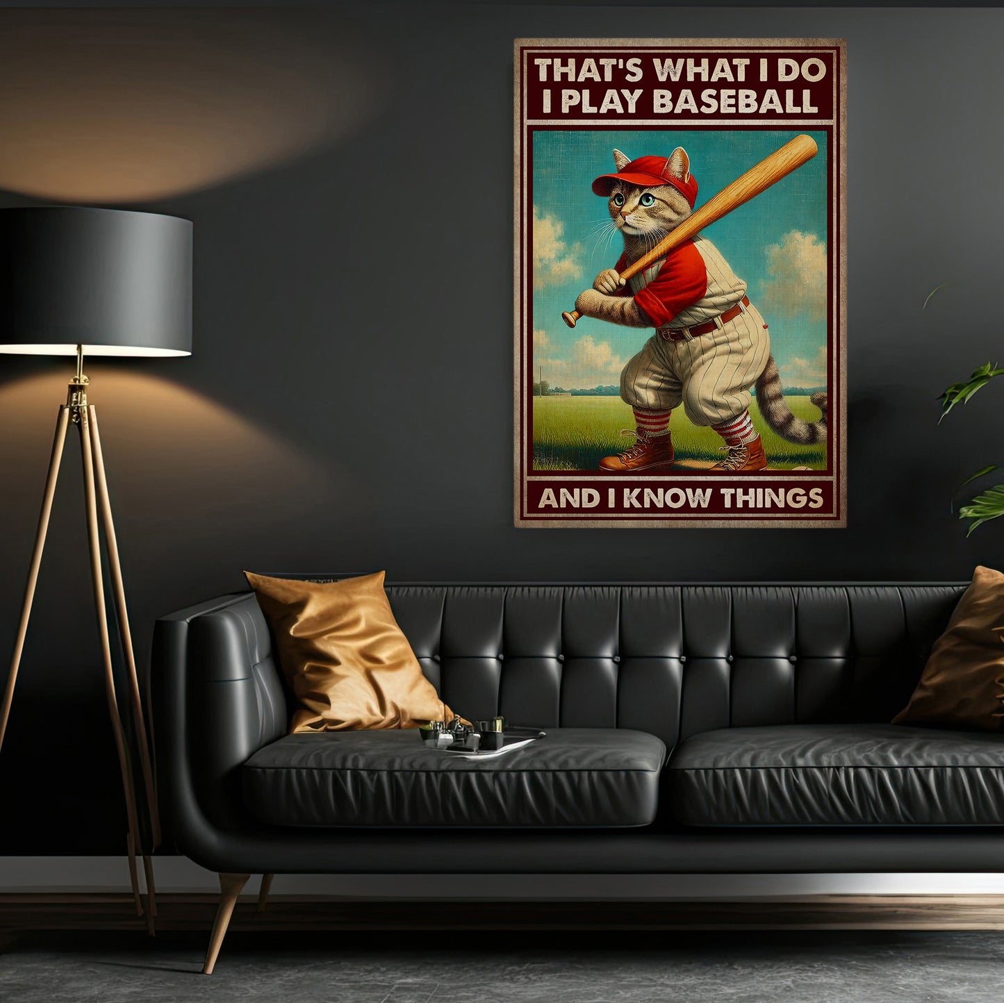 Baseball Canvas Painting, That's What I Do Sport Wall Art Decor, Poster Gift For Baseball Lovers