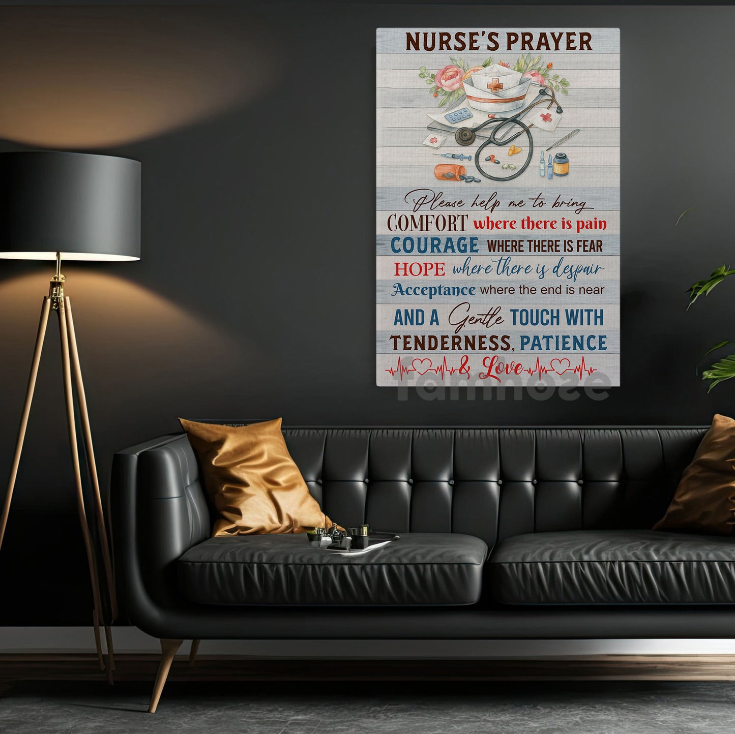 Nurse Canvas Painting, Nurse's Prayer Wall Art Decor, Poster Gift For Nurse Lover