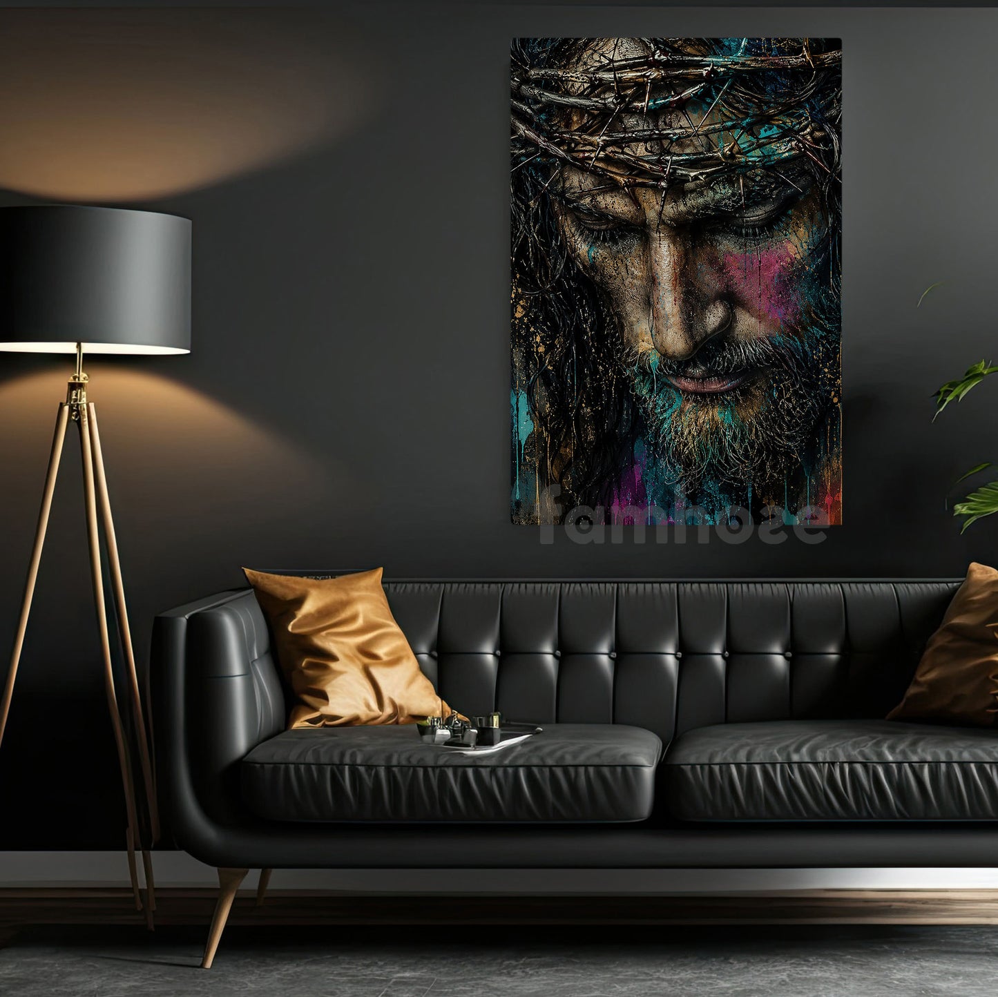 Jesus Canvas Painting, The Weight Of Grace Wall Art Decor, Poster Gift For Christian