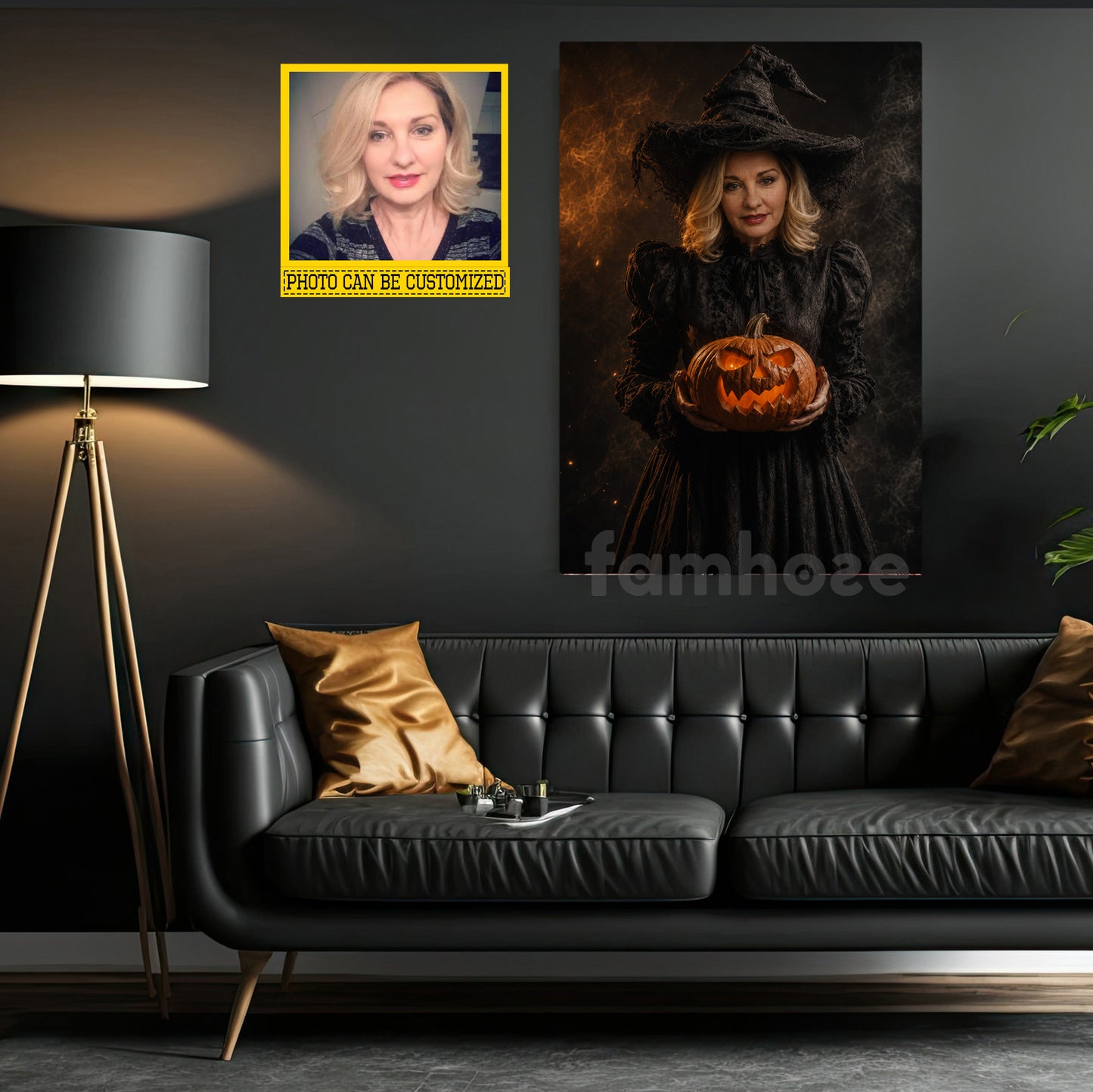 Personalized Halloween Witch Canvas Painting, Turn You Into A Witch Wall Art Decor, Spooky Season Poster Gift For Witch Lover