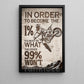 Motocross Dirt Bike Canvas Painting, In Order To Become The 1% Wall Art Decor, Poster Gift For Dirt Bike Lovers