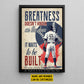 Motivational Personalized Baseball Man Canvas Painting, Greatness Doesn't Knock On The Door Sport Wall Art Decor, Poster Gift For Baseball Lovers