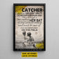 Personalized Motivational Softball Girl Canvas Painting, Catcher She's Expected To Provide Power With Her Bat, Sport Wall Art Decor, Poster Gift For Softball Lovers, Softball Players