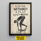 Motivational Personalized Swimming Canvas Painting, A Goal Without A Plan Is Just A Wish Sport Wall Art Decor, Poster Gift For Swimming Lovers