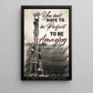 Motivational Cheerleading Canvas Painting, You Don't Have To Be Perfect Wall Art Decor, Poster Gift For Cheerleader