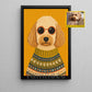 Personalized Modern Pet Illustration Canvas Painting, Dog Portrait Wall Art Decor, Poster Gift For Dog Lover