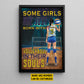Personalized Funny Volleyball Canvas Painting, Some Girls Are Just Born With, Sports Quotes Wall Art Decor, Poster Gift For Volleyball Lovers, Volleyball Girls