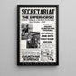 Secretariat Horse Canvas Painting, Secretariat The Superhorse Wall Art Decor, Poster Gift For Horse Racing Lovers, Fan Of Kentucky Derby