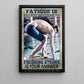 Swimming Man Canvas Painting, Fatigue Is Your Body Questioning You Sport Wall Art Decor, Poster Gift For Swimming Lovers