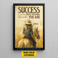 Motivational Personalized Cowgirl Canvas Painting, Success Is Not In What You Have Inspirational Quotes Wall Art Decor, Poster Gift For Cowgirl