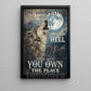 Motivational Quote Wolf Canvas Painting, If Your Path Demands You To Walk Wall Art Decor, Poster Gift For Wolf Lover