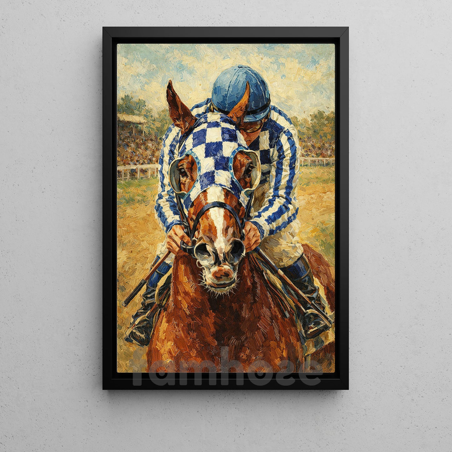 Secretariat Horse Canvas Painting, 1973 Triple Crown Champion Thoroughbred Derby Wall Art Decor, Poster Gift For Horse Racing Lovers, Fan Of Kentucky Derby