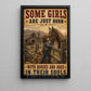Cowgirl Girl Horse Dog Canvas Painting, Some Girls Are Just Born Wall Art Decor, Poster Gift For Cowgirl