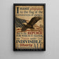 July 4th Canvas Painting, I Pledge Allegiance To The Flag Of The United States Of America Wall Art Decor, Poster Independence Day Gift For American Lover