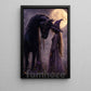 Halloween Witch And Black Horse Canvas Painting, Where Magic Meets The Wild Wall Art Decor, Spooky Season Poster Gift For Horse Girls