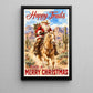 Christmas Trails Cowboy Quote Canvas Painting, Happy Trails And A Merry Christmas Wall Art Decor, Xmas Poster Gift For Cowboys