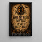 Halloween Wash Hands Toilet Canvas Painting, Lest Thou Invite The Plague Bathroom Wall Art Decor, Spooky Season Restroom Poster Gift Plague Doctor Lover