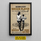 Personalized Soccer Mom Son Canvas Painting, Behind Every Soccer Player Sport Wall Art Decor, Poster Gift For Mom From Soccer Boy