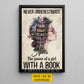 Personalized Book Girl Canvas Painting, Never Underestimate The Power Of A Girl Wall Art Decor, Poster Gift For Reading Lovers