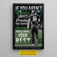 Motivational Personalized Football Canvas Painting, Being Your Best Sport Wall Art Decor, Poster Gift For Football Lovers
