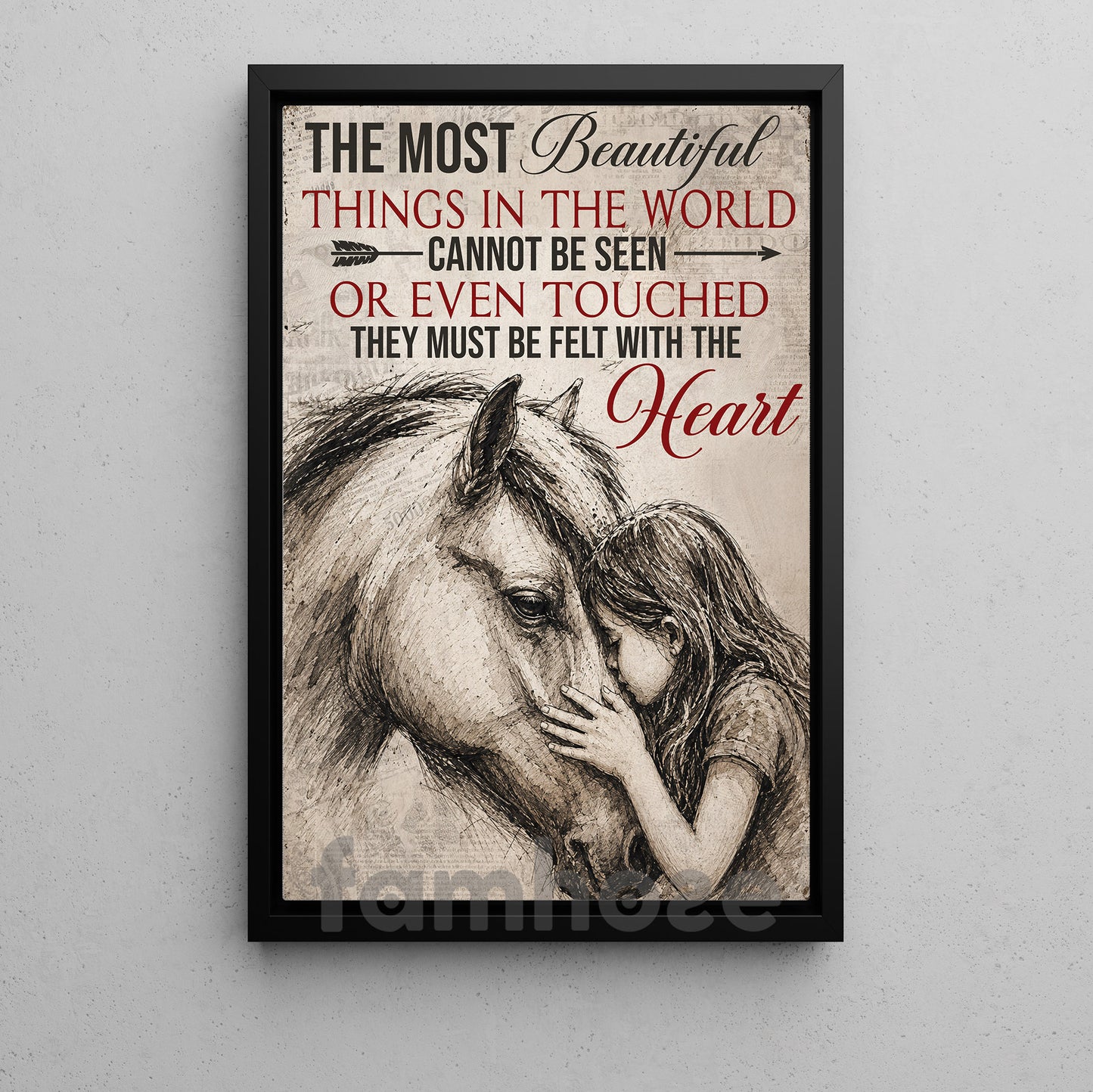 Horse Riding Girl Canvas Painting, The Most Beautiful Things In The World Wall Art Decor, Poster Gift For Horse Girl