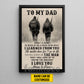 Personalized Hunting Dad Son Canvas Painting, To My Dad No Matter How Far I Go In Life Sport Wall Art Decor, Poster Father's Day Gift For Hunting Lovers
