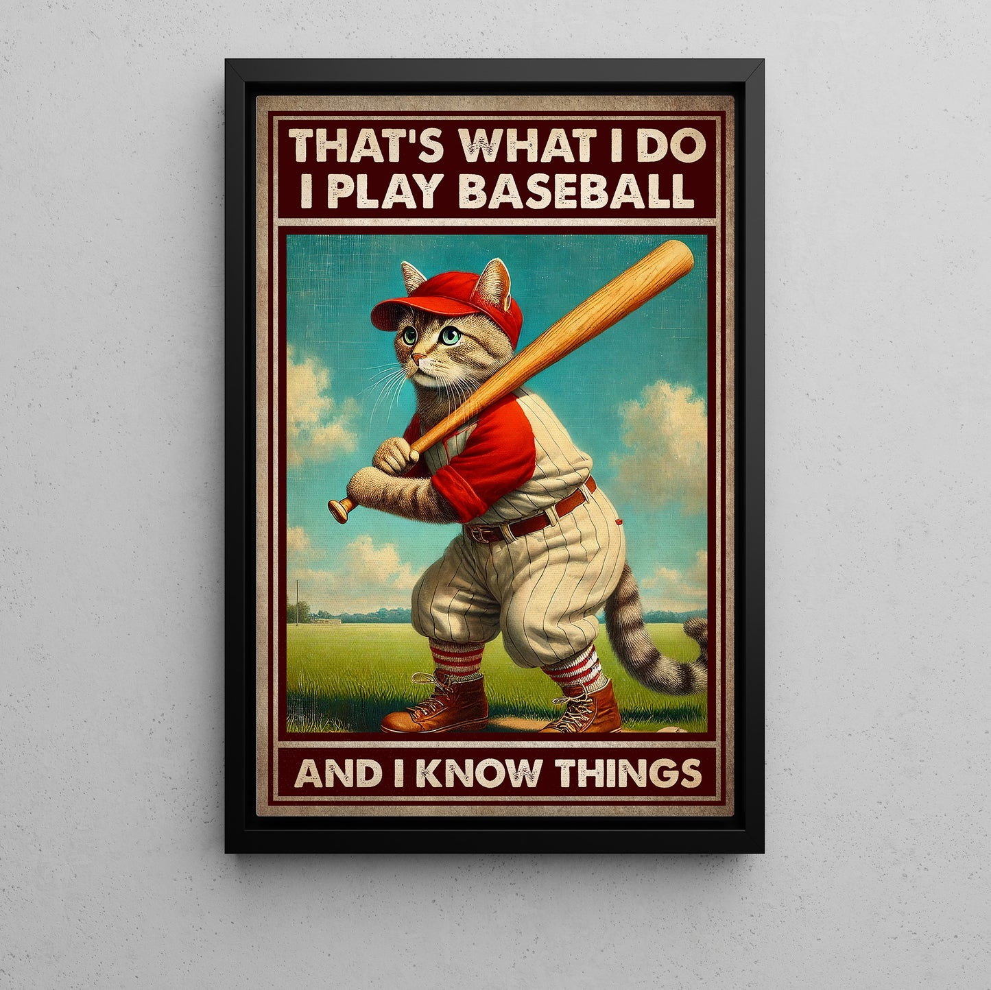 Baseball Canvas Painting, That's What I Do Sport Wall Art Decor, Poster Gift For Baseball Lovers