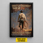 Motivational Personalized Cowboy Canvas Painting, Don't Let Yesterday Take Up Inspirational Quotes Wall Art Decor, Poster Gift For Cowboy